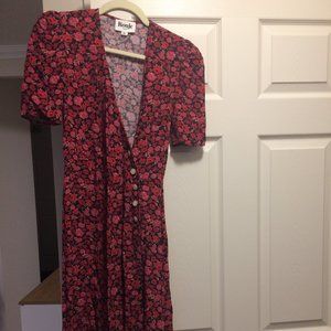 Rouje Red Floral Midi Dress